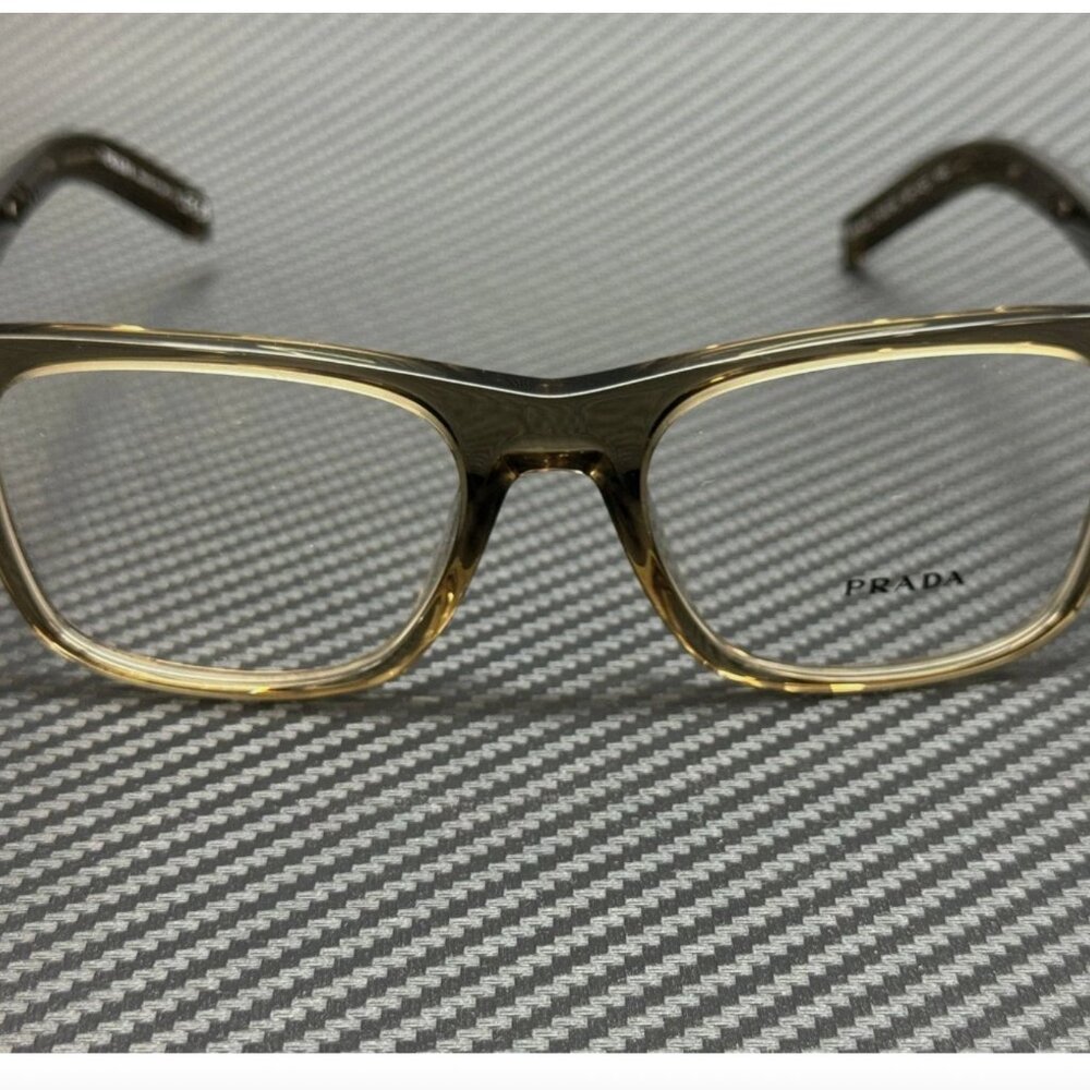 PRADA Transparent Brown Men's 54 mm Eyeglasses - Picture 2 of 5